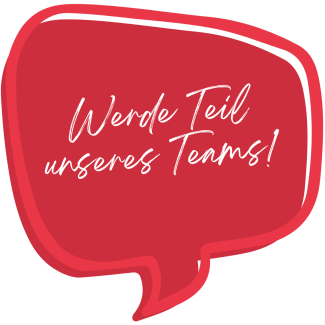 Sprechblase: Werde Teil unseres Teams!