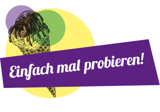 Logo: Praktikum bei Kirche und Diakonie "Einfach mal probieren!"