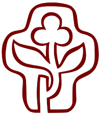 Logo - Klinikseelsorge - Pflanze wächst in einem Kreuz